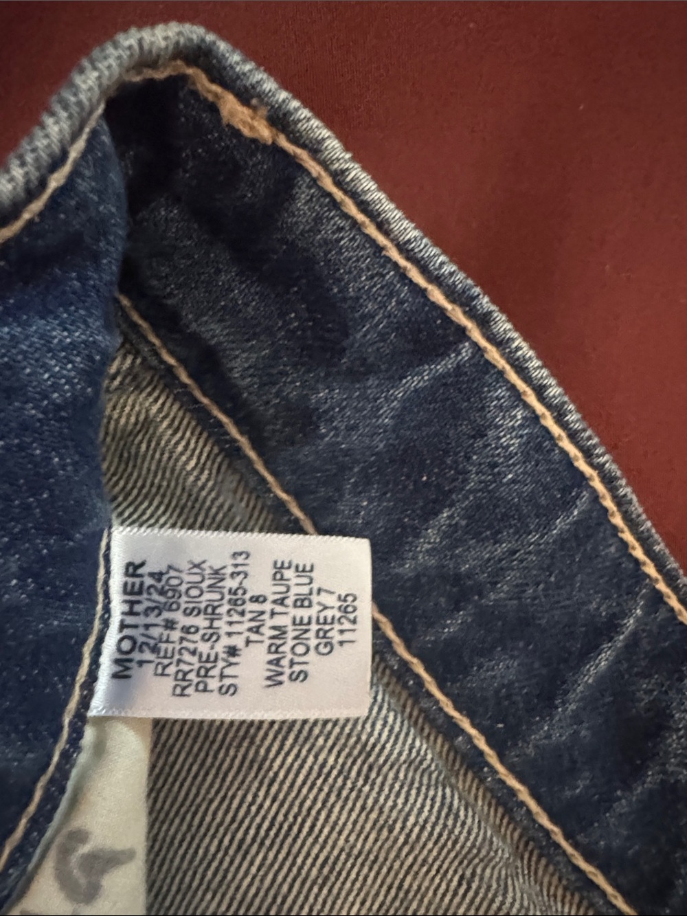 Mother Denim Cutoff Shorts with Corduroy Pocket Accents - Picture 2 of 4